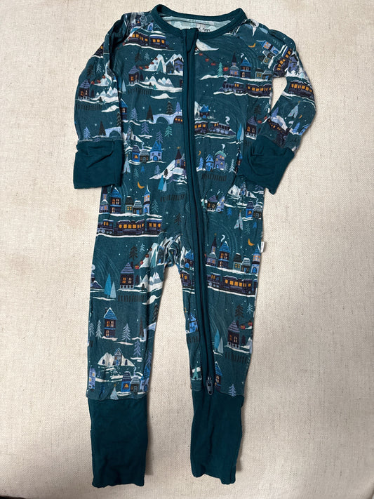 Little Sleepies GUC holiday train bamboo sleeper 3-6 months 6 Months