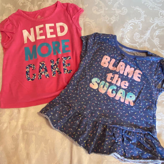 Okie Dokie, Koala Kids, 3T, Need more cake, blame the sugar, short sleeve shirt, sprinkles 3T