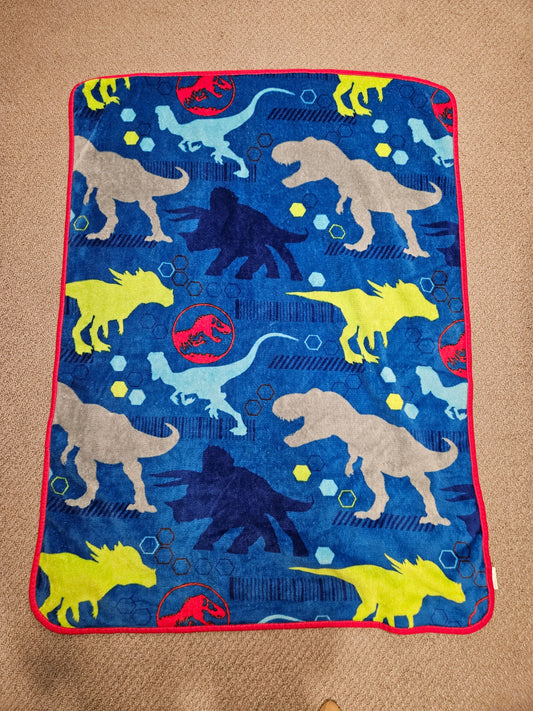Kids throw blanket- Jurassic Park/World Fleece, approx 46" x 60" Blanket