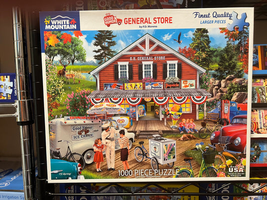 White Mountain Puzzle 1000 piece puzzle. No smoking/No pet home. Assembled once.