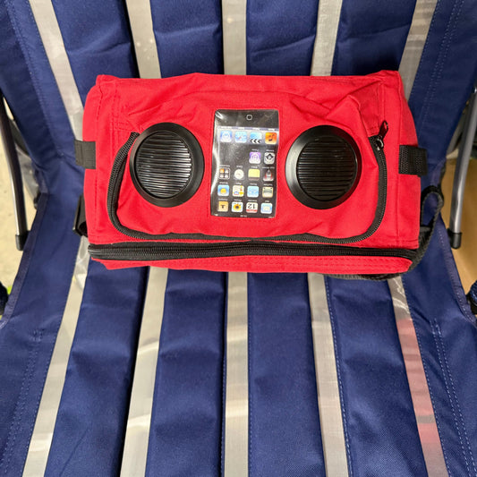 Red Insulated Lunch Bag - NWOT - NEW Insulated bag with built in speakers - 6x8x12 Outdoor