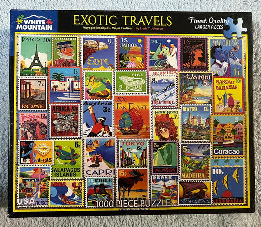 White Mountain Puzzle 1000 piece puzzle. No smoking/No pet home. Assembled once.