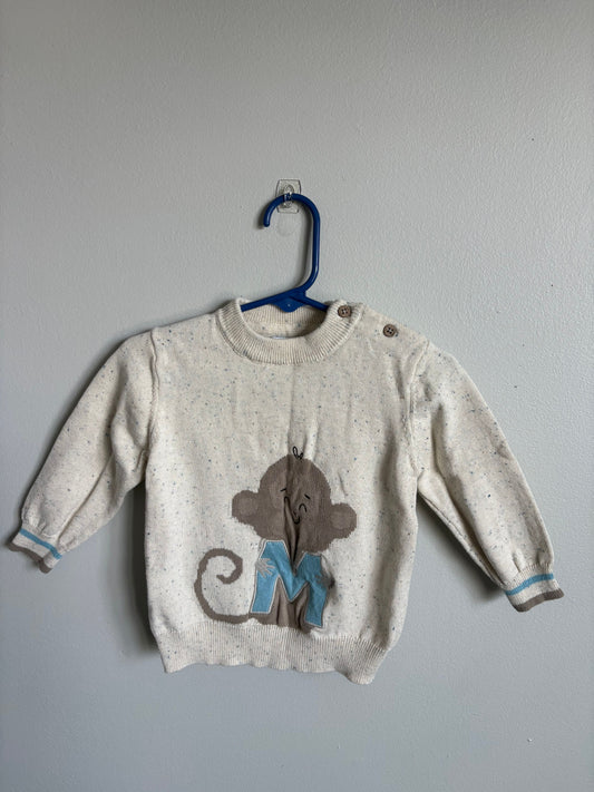 Mayoral M is for Monkey Sweater Baby Boy Sweater 12 Months