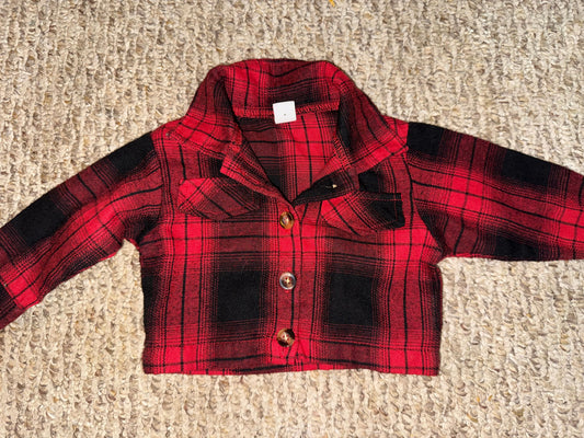 SHEIN plaid button up shirt 3-6 months SHEIN plaid button up shirt 3-6 months 3 Months