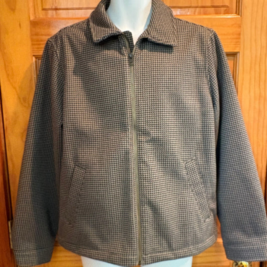 Old Navy houndstooth checkered size M Jacket coat is quite heavy with nylon lining Men's - M