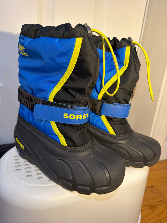Sorel Boys size 1 blue winter boots 1 (Big Kid)