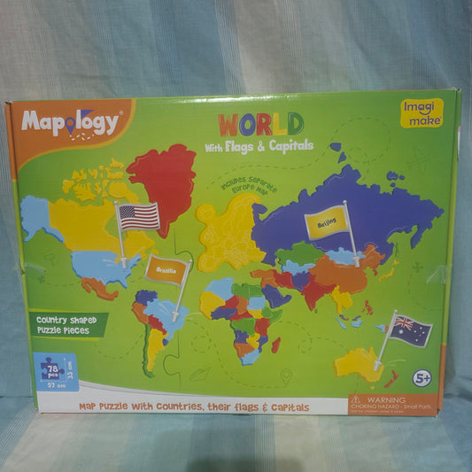 Imagimake Mapology World Map Puzzle 78 country-shaped peices Puzzle