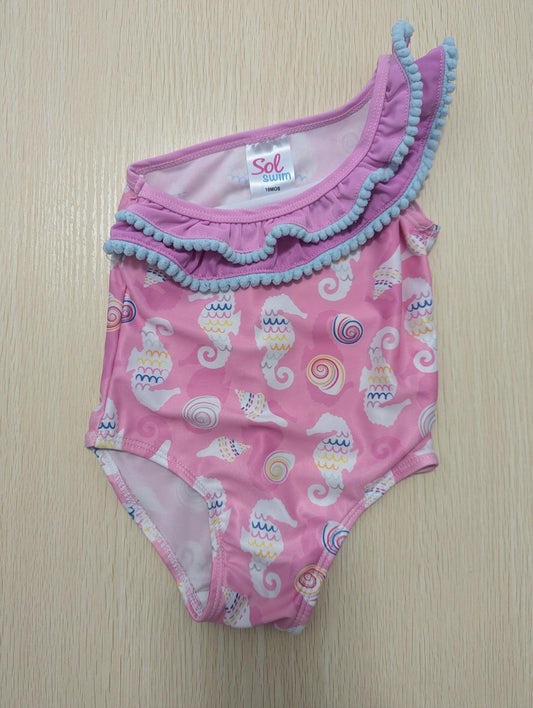 Sol Swim Sol Swim 18 Months Pink Seahorse Swimsuit 18 Months