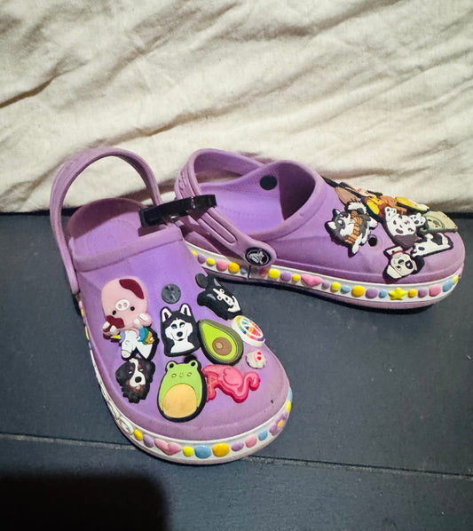 Croc Purple Crocs with Jibitz Purple Crocs with Jibitz 12 (Lil' Kid)
