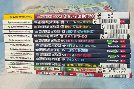 The Notebook of Doom" series by Troy Cummings Super Secret Monster Patrol as they encounter quirky monsters Youth Chapter Book