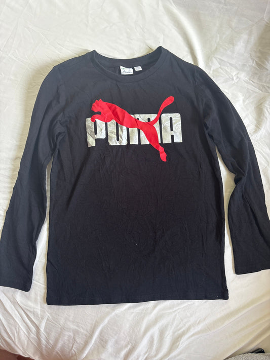 Puma, 10-12, long sleeve Black red and gray 10