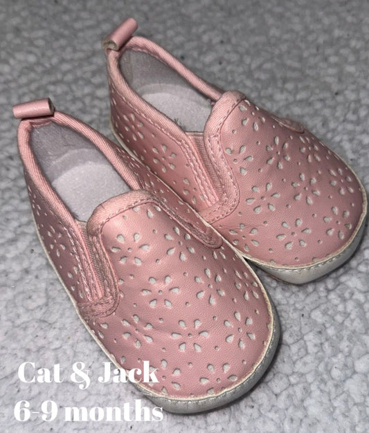 Cat and Jack pink slip on size 6-9 months Cat and Jack pink slip on size 6-9 months 0 (Infant Shoe)