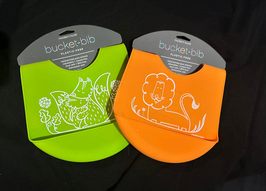 Modern Twist Bucket Bib 2 Pack Colorful Quality NWT