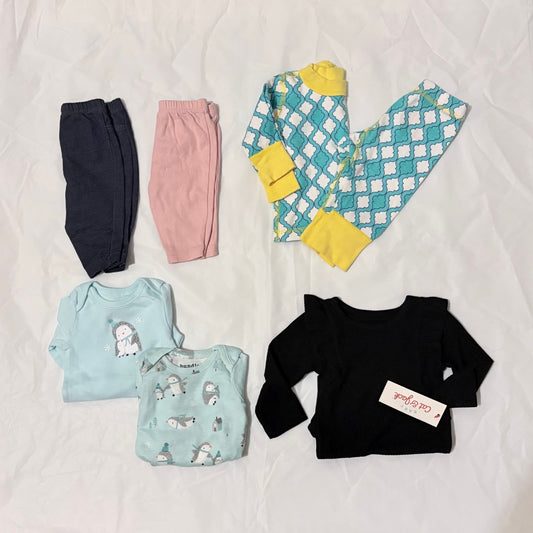 Masala Baby Cat & Jack Carters Bundles Baby Place Black NWT oneise, pj set, onesies and pants 3 Months