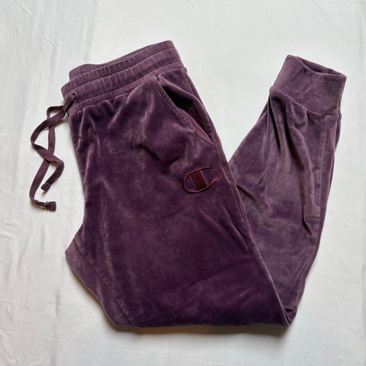 Champion size S purple velvet velour super soft joggers sweats Women's - S