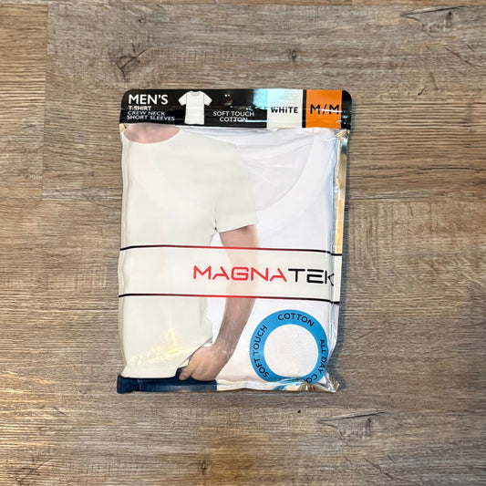 Magna Tek NWT mens poly cotton blend white tee shirt Men's - M