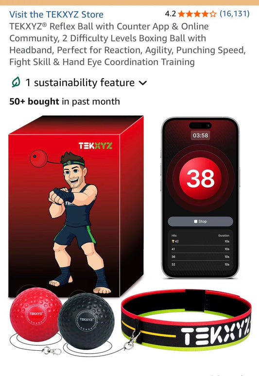 TEKXYZ, Relax Ball Punching New in box, use the strap and test your reflexes Games