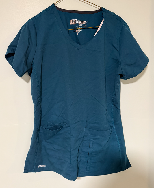 Greys Anatomy by Barco Teal scrub top Women's - S