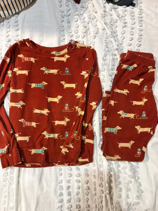 Little Co by Lauren Conrad Organic cotton Christmas dog pajamas 5T/5