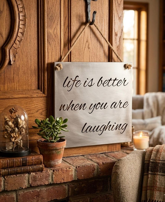 Large Metal Wall Hanging with thick Rope hanger Perfect for any room in your home. Decor