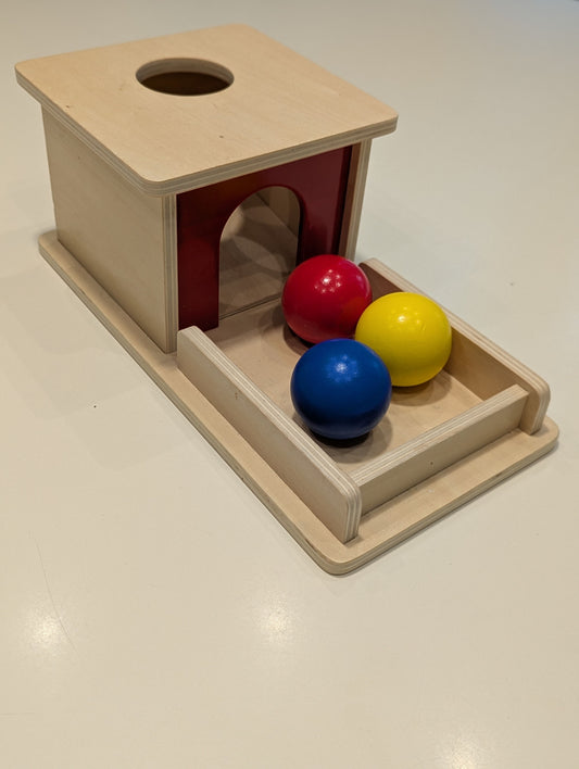 Montessori Adena Montessori Adena Wooden Ball Drop and Roll Toy Infant