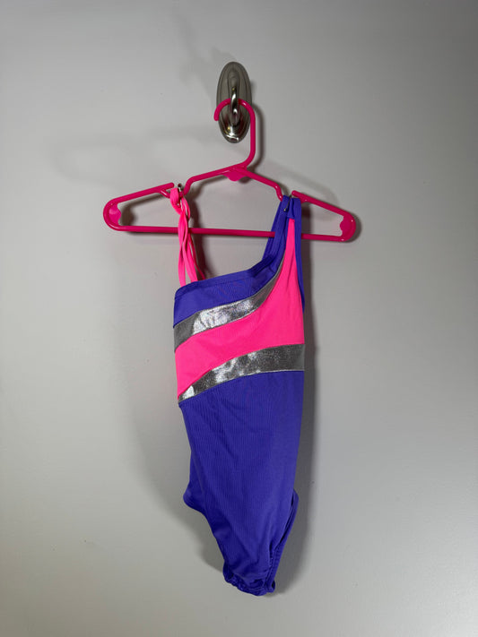Circo Size 4-5 Lilac/Hot Pink/Silver Assymetrical Leotard Ballet-Dance-Gym