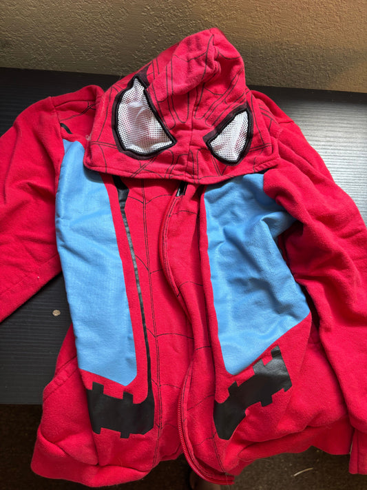 SpiderMan zip up With mask hood 4T/4