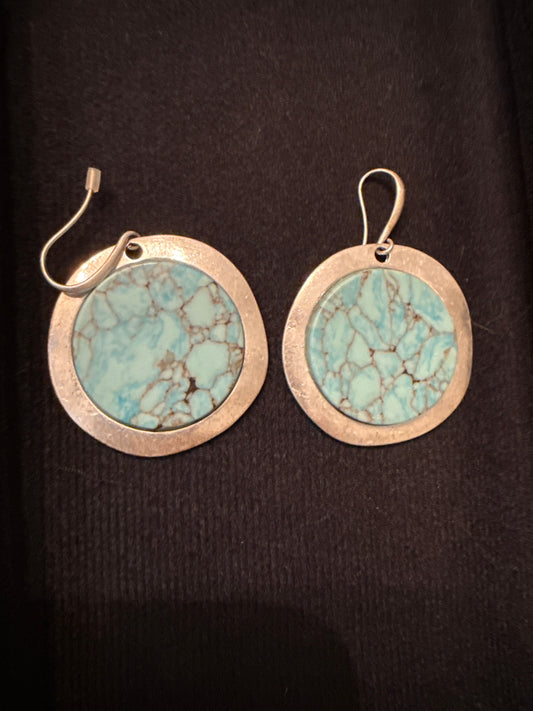 Silver and turquoise earrings  Jewelry