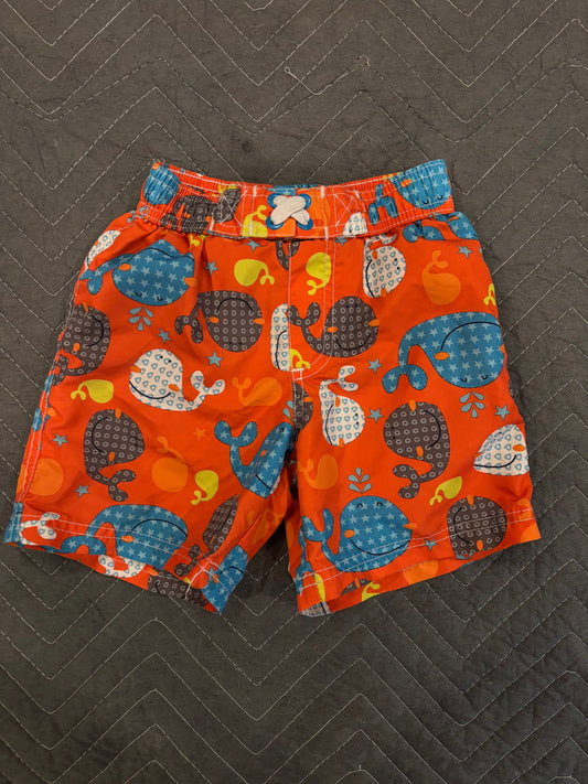 iXTREME Orange whale swim shorts 2T
