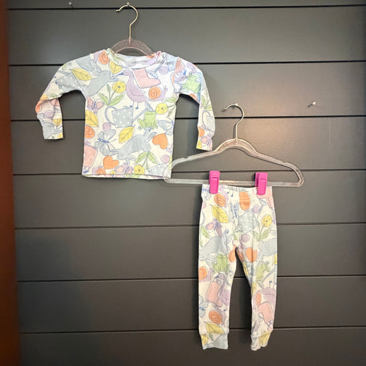 Carters Pajamas, long sleeve and pants garden print 12 Months