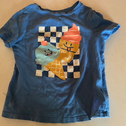 Old Navy 4t blue ice cream tee T-shirt shirt 4T/4