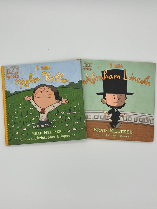 Ordinary People Change the World - Brad Meltzer 2pk I am...Helen Keller & Abraham Lincoln Hardcover Early Reader