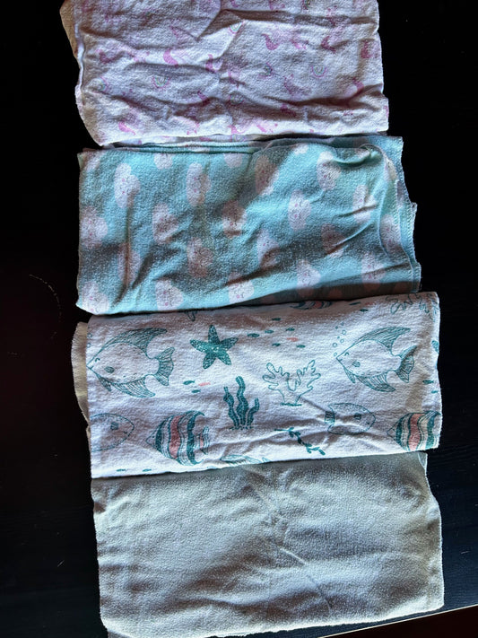 Cloud Island and Luvable Friends Baby Blankets Set of 4 soft baby blankets in assorted prints Blanket