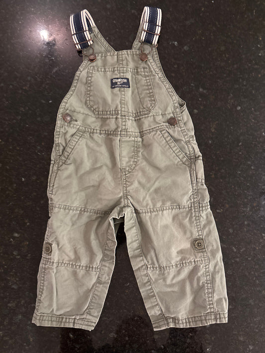 Osh Kosh Boys green overalls size 12m 12 Months