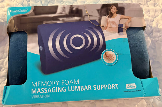 Health Touch memory foam massaging lumbar support pillow new never used Pillow