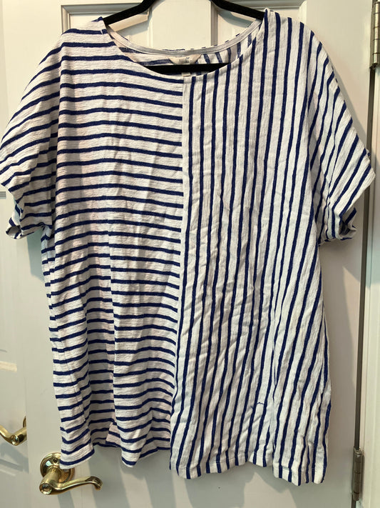 Terra & Sky size 2xl tshirt Stripes are blue The stripes are blue not black like it looks in photo Women's - XXL