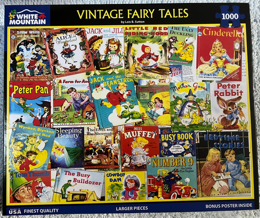 White Mountain Puzzle 1000 piece puzzle. No smoking/No pet home. Assembled once.