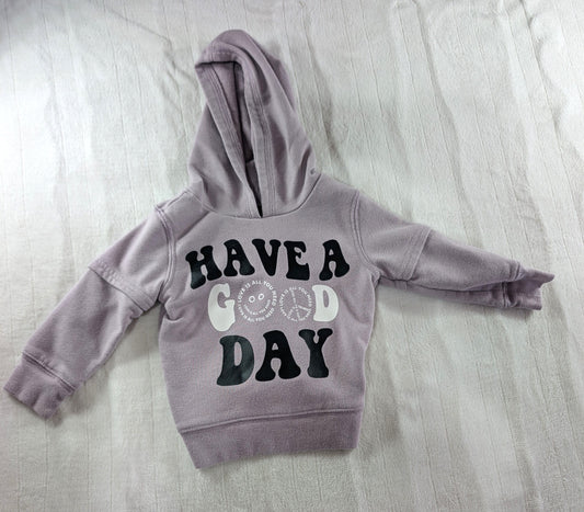 Garanimals 12 mo girl's hoodie "Have a Good Day" Purple in color, "Have a Good day, all you need is love" 12 Months