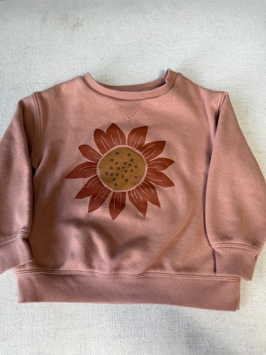 Little Co GUC flower sweatshirt 2T