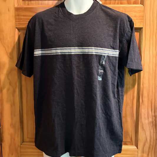 Gap mens t-shirt size M Blue with gray white stripe Men's - M