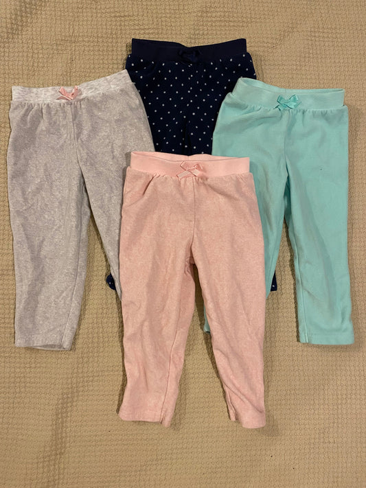 Simple Joys Set of 4 fleece pants 24 Months