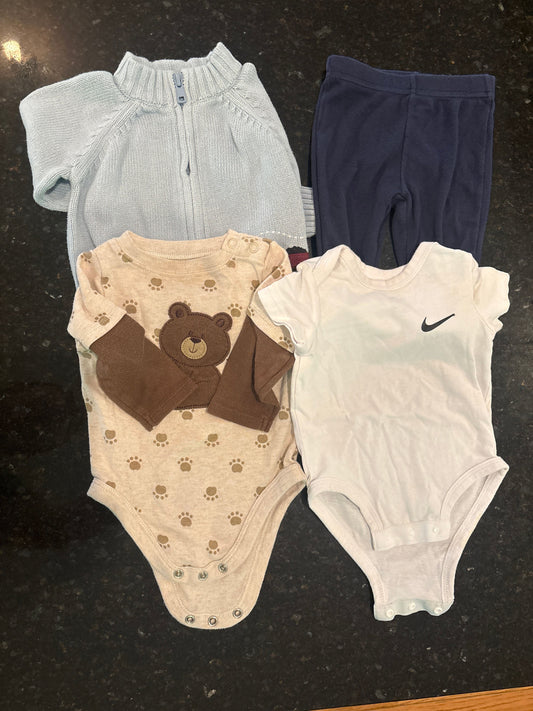 Nike 3m assorted clothing - Nike, garanimals, Gymboree, carters 3 Months