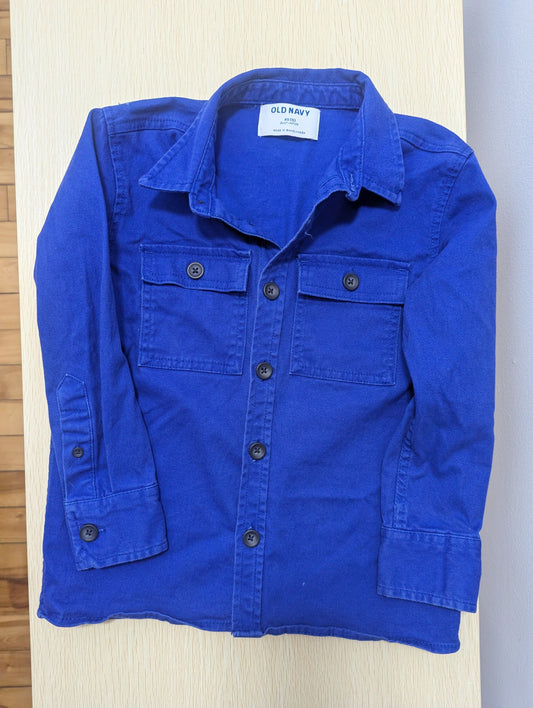 Old Navy Old Navy Girls 5T Blue Cotton Heavy Buttondown 5T/5