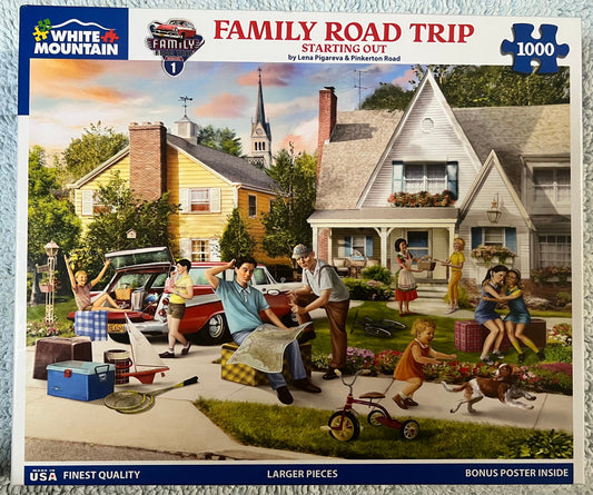 White Mountain Puzzle 1000 piece puzzle. No smoking/No pet home. Assembled once.