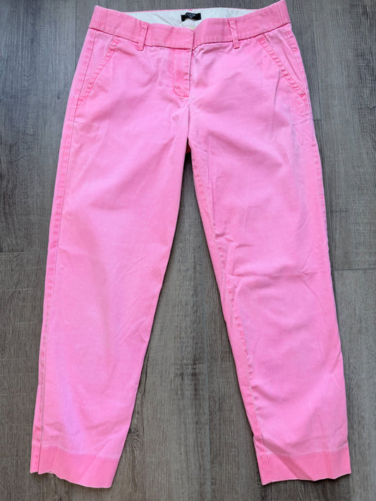 J.Crew Hot pink chino pants- capri length- tag size 26 Women's 2