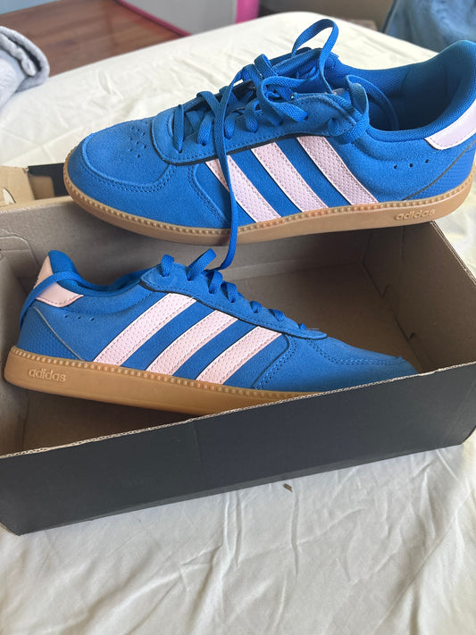 Adidas, 10, Sneakers Blue Suede and Pink, New in box, Breaknet Sleek 10 (Adult)