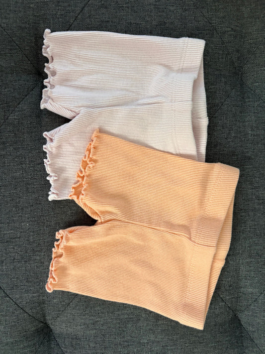 Garnimals - Baby Girl Set of 2 Ruffle Biker Shorts Pink and Orange Size 3-6 Months 3 Months
