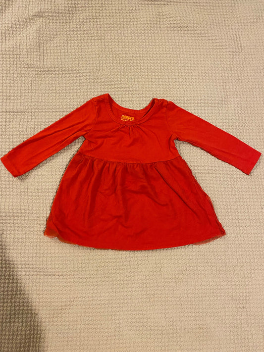 Harper Canyon Cotton tulle long sleeve dress 12 Months