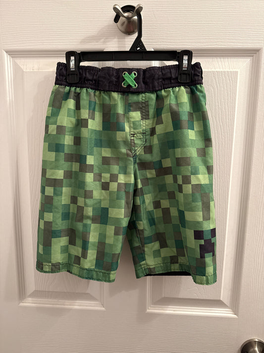Minecraft Green Creeper swim trunks 8