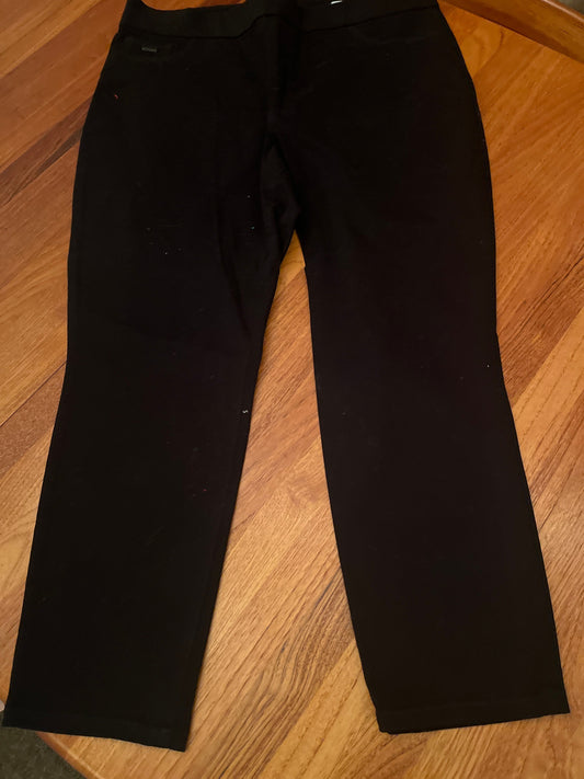 Nine West Black crop pants stretch waist Women's 16